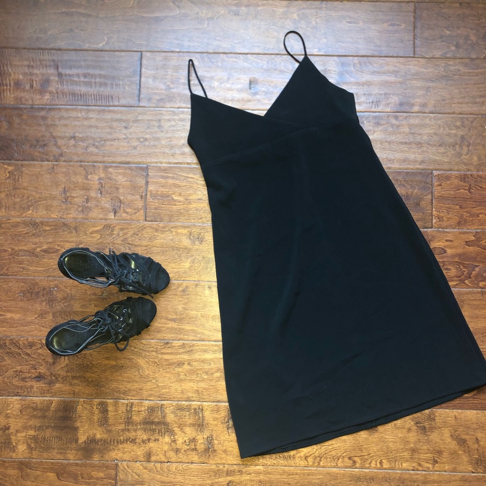J Crew // black spaghetti strap dress